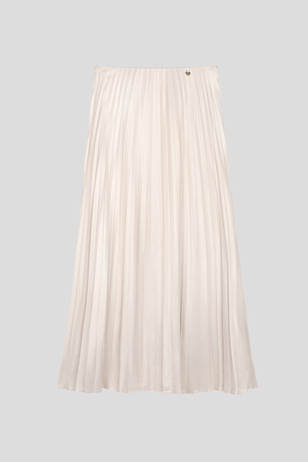 Waxed Effect Pleated Skirt
