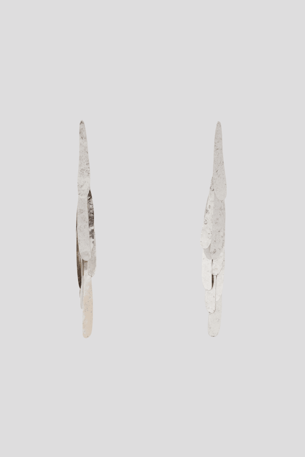 Metallic fringe earrings