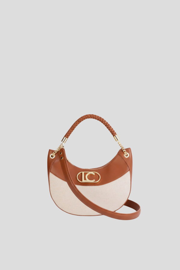 Hobo efecto piel y canvas bicolor