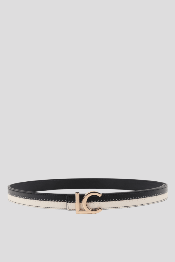 Cinturon bicolor hebilla logo LC