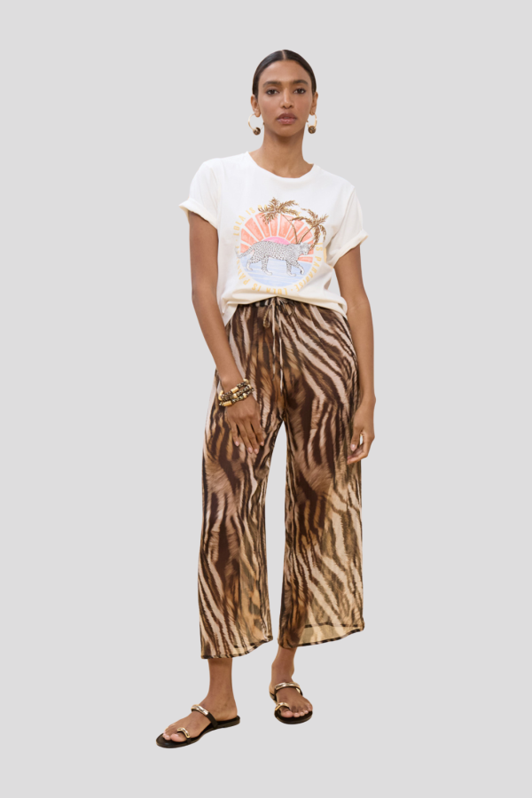 Pantalon estampado zebra