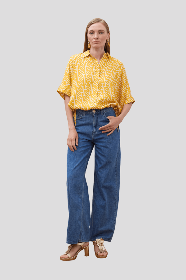 Camisa satinada manga
